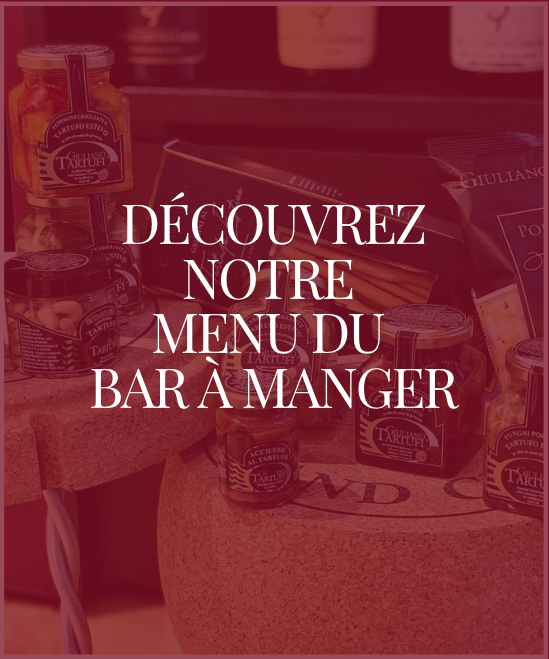 Découvrez notre menu du bar à manger