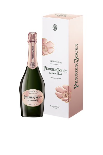 Perrier-Jouët - Blason Rosé. Bouteille et étui. 