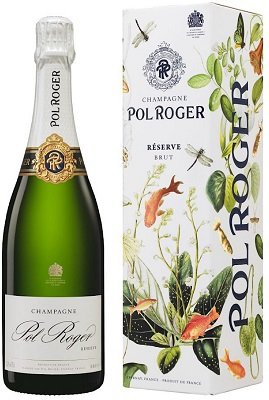 Pol Roger - Réserve Brut. Bouteille et étui. 