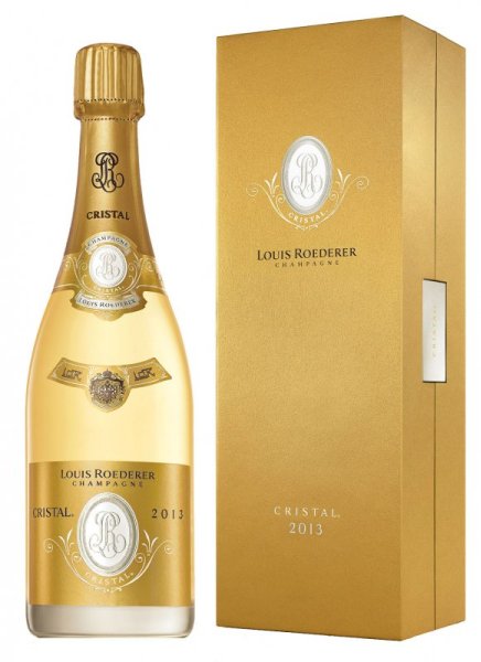 Roederer - Cristal Blanc 2013. Bouteille et coffret. 